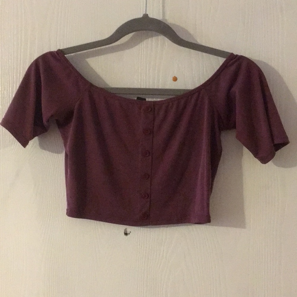 Off the shoulder crop top